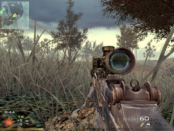 intervention sniper rifle mw2. load up your rifle with in